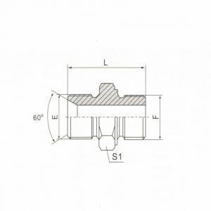 BSP Male Double Use for 60° Seat or Bonded Seat/Metric Male with Bonded Seal