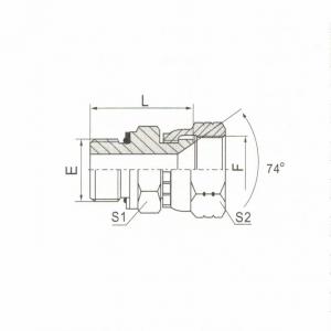 BSP Male O-Ring/JIC Female 74°  Cone