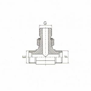 BSP Thread Adjustable Stud Ends with O-Ring Sealing Branch Tee