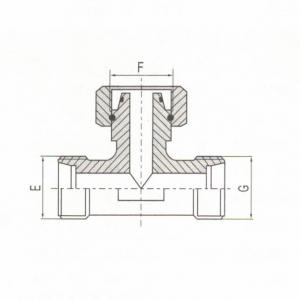 Branch Tee Fitting with Swivel Nut