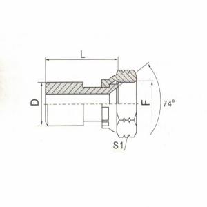 Butt-Weld Tube/JIC Female 74°  Seat