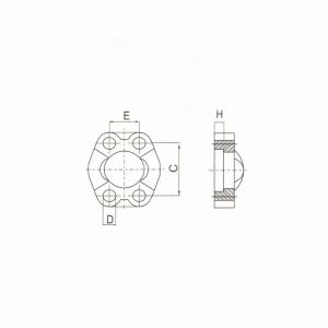 ISO 6162-1 SAE J518 L-Series Whole Flange Clamps