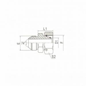 JIC 74°  Cone Sealing/Metric Female 24°  Cone O-Ring Sealing