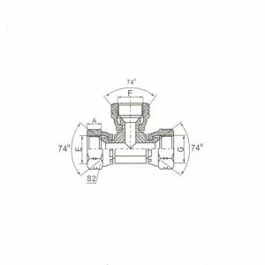 JIC Female 74° Seat Tee