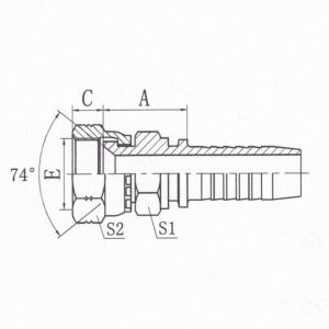 JIC Female 74°Cone Seat SAE Double Hexagon SAE J514