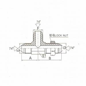 JIC Male 74°  Cone Bulkhead Run Tee