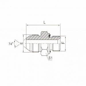 JIC Male 74° Cone/Metric Male Captive Seal