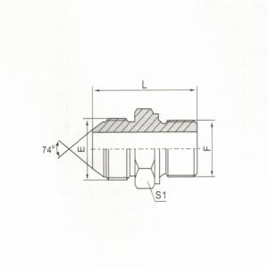 JIC Male 74° Cone/Metric Male with Bonded Seal