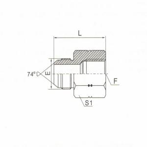 JIC Male 74°  Cone/NPT Female