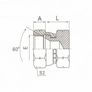 JIS Gas Female 60°  Seat Plug