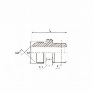 JIS Gas Male 60° Cone/BSP Male