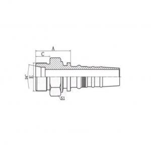 Metric Male 24°Cone Seat H.T.for Spiral Hose DIN 3853
