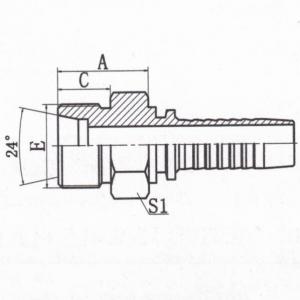 Metric Male 24°Cone Seat L.T.ISO 84341-1 DIN 3861