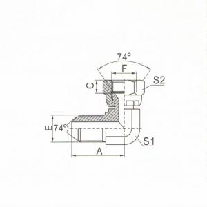 Metric Male 74° Cone/Metric Female 74° Seat