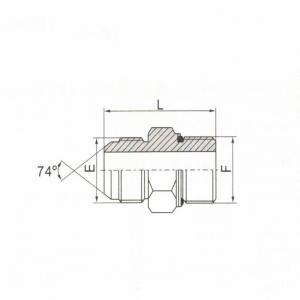 Metric Male 74° Cone/Metric Male L-Series ISO 6149-3