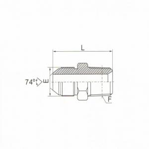 Metric Male 74°  Cone/NPT Male