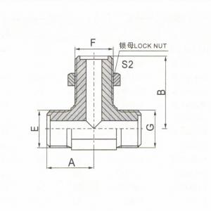 Metric Male O-Ring Bulkhead Branch Tee