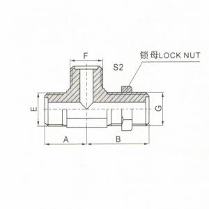 Metric Male O-Ring Bulkhead Run Tee