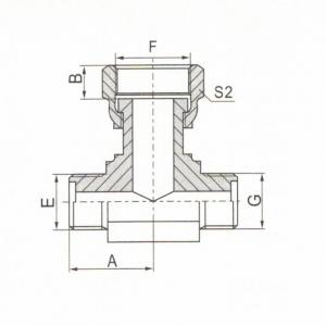 Metric Male O-Ring Tee