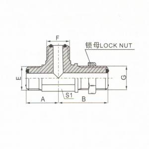 ORFS Male O-Ring Bulkhead Run Tee