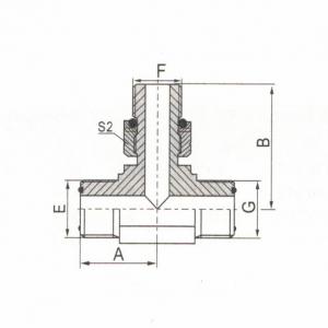 ORFS Male O-Ring/BSP Male O-Ring Branch Tee