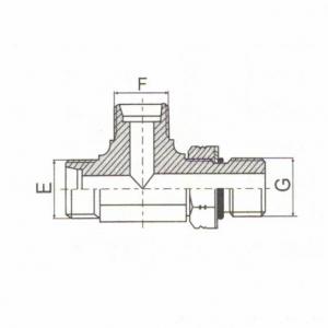 UN UNF Thread Adjustable Stud Ends with O-Ring Sealing Run Tee